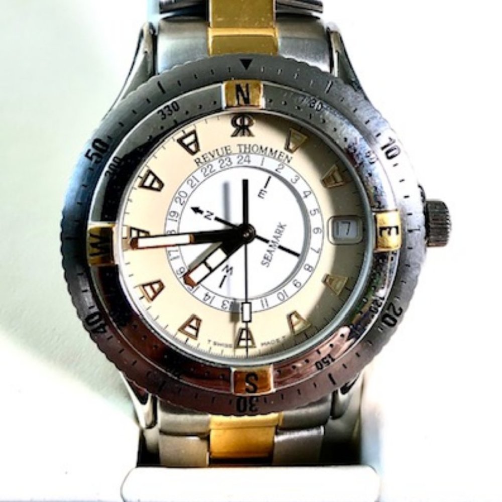 PRICE REDUCTION:  Revue Thommen 5810005 Seamark Date Compass Quartz Watch